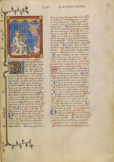 David with Musical Instruments by Master of Jean